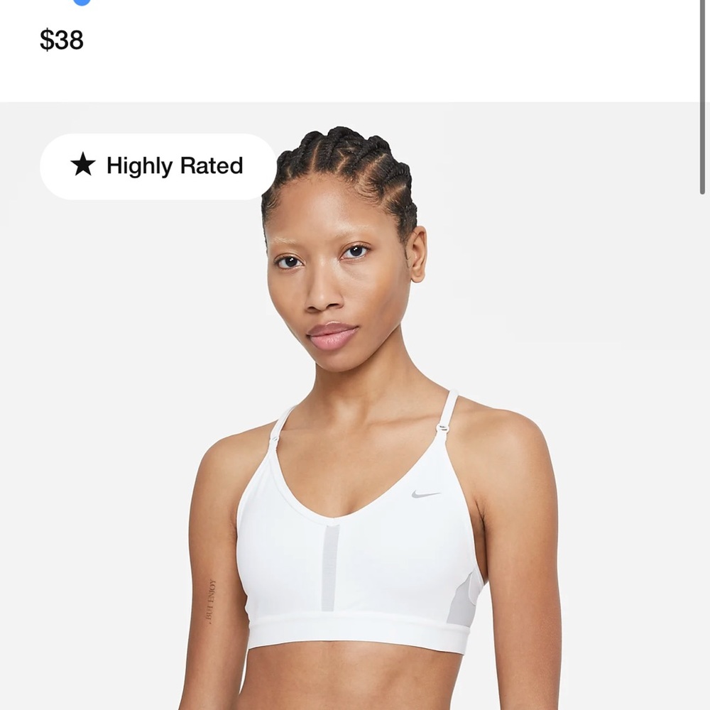 Nike Indy
Women's Light-Support Padded V-Neck Sports Bra